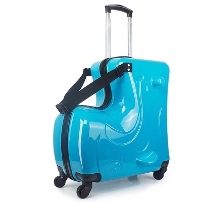 2019 New Universal Wheel Cartoon Travel Boarding Trolley Case Riding Horse Luggage and Suitcase