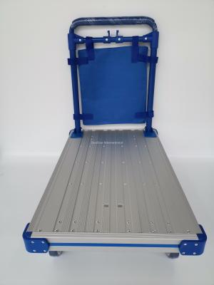 Flatcar folding portable aluminum alloy trolley four wheel haul cargo silent family luggage hand pull cart trailer