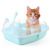 Semi - enclosed litter box cat toilet cat bedpan cat litter box pet supplies with shovel with cat litter