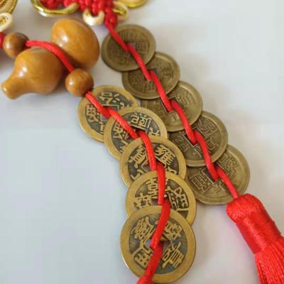 Manufacturers for Musical Instruments pendant hanging gourd gilt China knot five pins copper coin real copper Chinese knot tassels