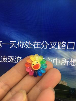 Huachen-yu star with a net red sun flower, children's headwear brooch clothing DIY fashion fashion accessories