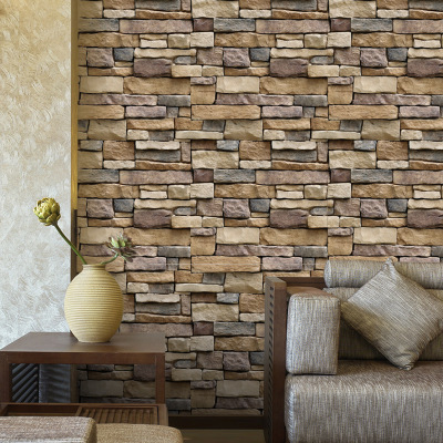 Wallpaper brick Grain with glue Wallpaper paste living room Wallpaper Wallpaper student cabinet Wallpaper paste 45cm