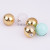 Pin pin button brooch colorful plated earrings before and after double earrings