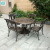 Customized casting aluminum table and chair courtyard garden table and five-piece set can be customized casting aluminum table and chair