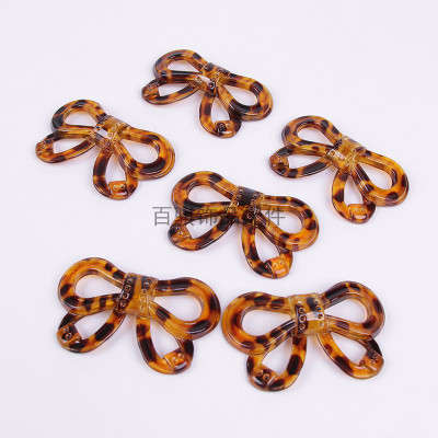 Amber resin mini small bow handmade diy hair accessories accessories clothing decoration buckle