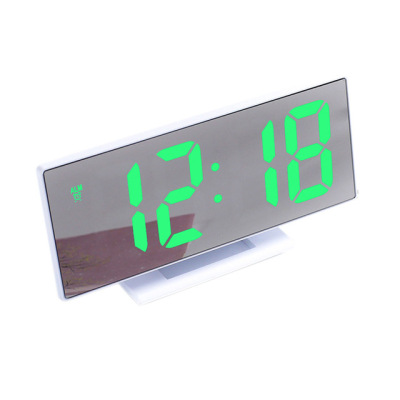 Multi-function mirror digital alarm clock mute LED large screen electronic snooze alarm clock