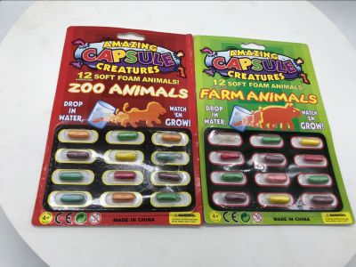 [factory cargo tong] expansion capsule ocean baby animal bubble water big animal capsule factory direct sale 12 / card