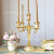 Wutou luxury gold-plated silver metal alloy hi-end European alloy candlestick home hotel KTV classic