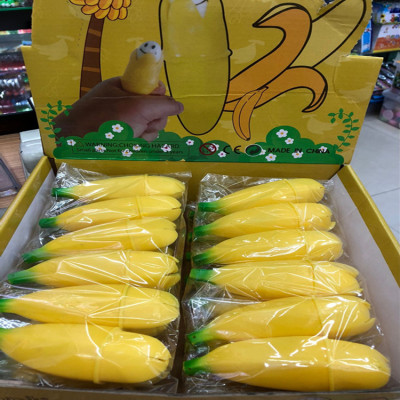 [factory cargo tong] factory direct sales burst squeeze banana vent banana funny spoof relief toy 12/ box