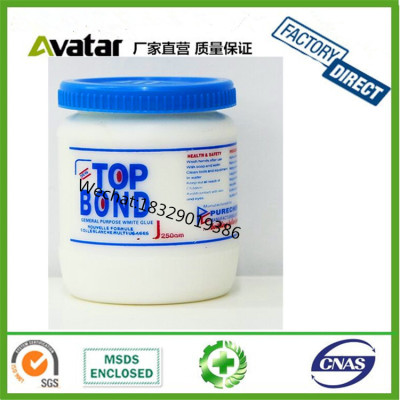 TOP BOND 250g washable non-toxic PVA white latex wood glue for woodworking