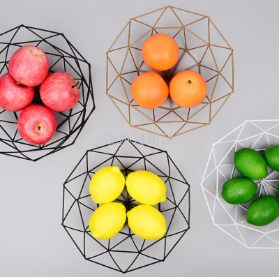 Metal fruit basket iron art fruit plate Nordic ins household storage supplies snacks basket