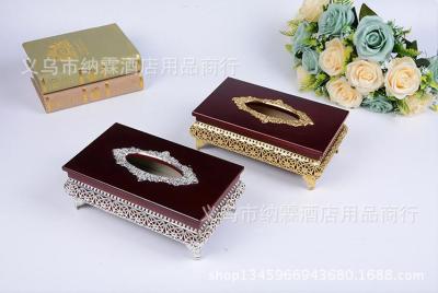 New high-end silver-plated European paper towel box hotel bar KTV teahouse smoking paper box household items