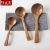 Teak Spoon Non-Slip Hook Spoon Wooden Spoon Unpainted Solid Wood Long Handle Household Lengthened Earthenware Pot Soup Porridge Porridge Spoon