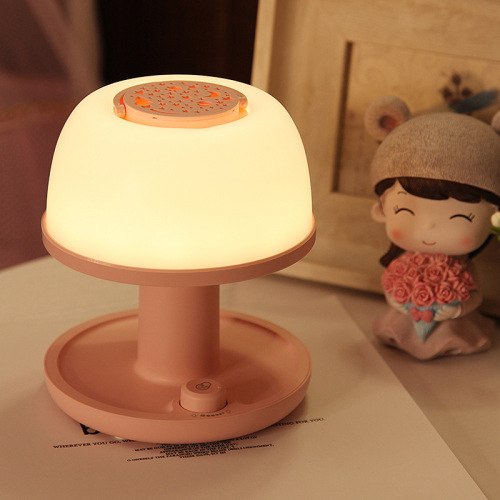 mushroom projection portable lamp usb charging color changing timing girl ins children‘s room night light