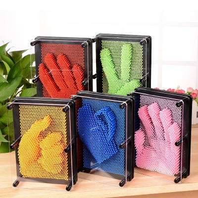 Plastic Square Hand Print 3D Clone Hand Model Variety Pin Painting Pinart Three-Dimensional Needle Carving Children's Educational Toys