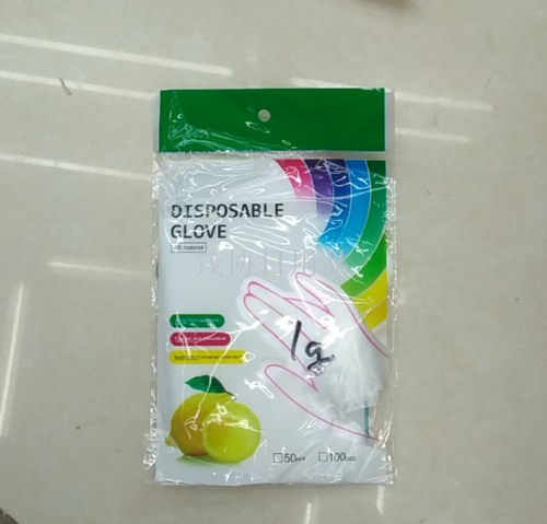 disposable gloves environmentally friendly plastic gloves crayfish transparent pe thickened gloves a pack of 100 dining gloves 1g