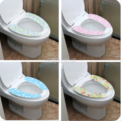 Pasting type toilet pad cartoon can cut and paste type static electricity toilet pad repeatedly wash toilet pad