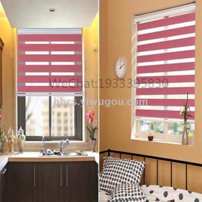 Cortina Duoroller Kitchen Roller Shutter Soft Gauze Curtain Living Room Double Layer Room Darkening Roller Shade Curtain Factory Curtain