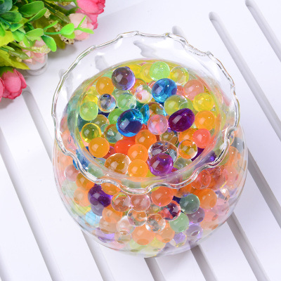 [Factory Express] Seven Color Crystal Mud Nutrition Flower Mud Water Beads Marine Baby Clothing 120 Pieces Factory Direct Sales