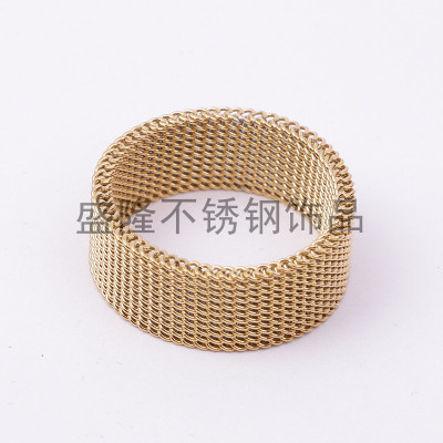 Manufacturers direct stainless steel mesh ring male and female students classic fashion soft single ring wholesale