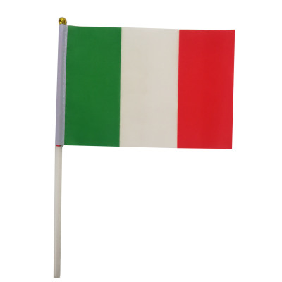 The Italian flag waving flag double - sided polyester printing plastic flagpole can be customized manufacturers direct sales