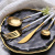 H304 stainless steel platinum cutlery, cutlery and spoon podcast silver western food full square chopsticks ice spoon, gold plated the set of four