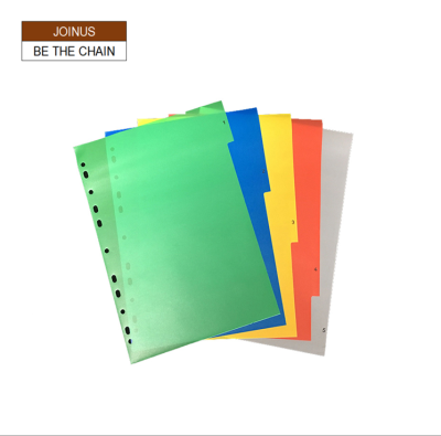 5-page stationery factory direct saleplastic index dividers color 22.5x29.5cm