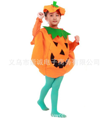 1450 Children Masquerade Costume Halloween Pumpkin Clothes Children Dress up Cute Cloak Pumpkin Clothes