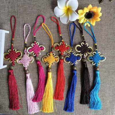 Wholesale phnom penh knot rib bead belt tassel eight plate stitch car hanging musical instrument pendent Chinese knot