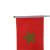 Moroccan flag waving flag polyester double - sided printing plastic flagpole factory direct sales can be customized