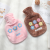 Cartoon fruit plush hot wat ag rubber inner safe water injection hot water bag female students winter filling warm bag