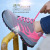 Ladies' labor protection shoes fly woven shoes with two-color rubber soles, leisure, breathable, sports, leisure, anti-smash, anti-puncture safety shoes