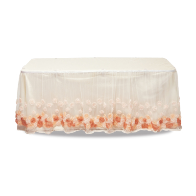 New Multi-Layer Gauze Skirt Plate Flower Lace Banquet Cake Table Display Stand Wedding Hotel Table Decorations Arrangement Fabric