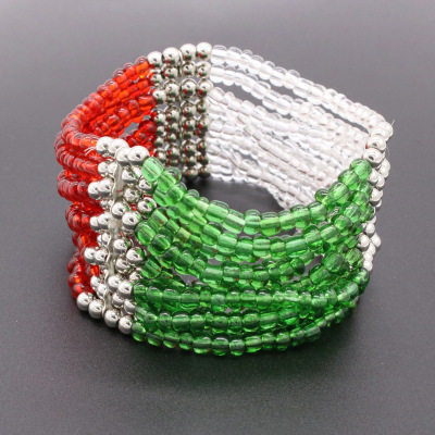 Foreign trade cross-border Christmas bracelet jewelry female fashion hand-woven wide bracelet wholesale