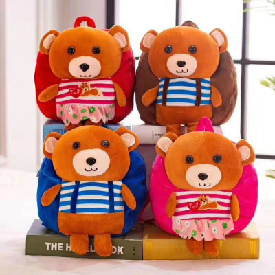 Little bear 2 kindergarten children plush bag boys and girls snacks backpack cartoon cute backpack