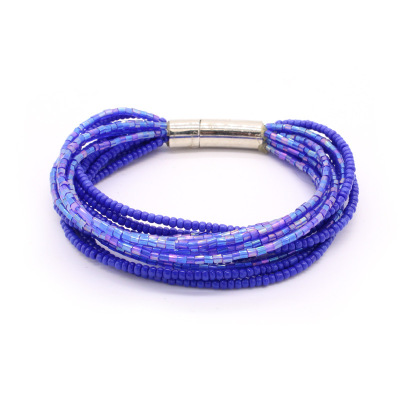 Europe and the United States foreign trade rice bead magnetic buckle, bracelet hand string national style fashion hand - woven beads hand ornaments wholesale