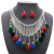 Europe and the United States cross - border new hair ball tassel necklace retro national style multi - layer chain necklace earrings set ornaments
