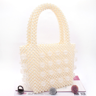 Handmade pearl crystal dinner Bag creative jewelry Bag pearl handmade female