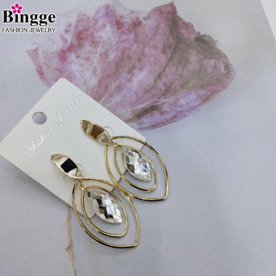 Europe and the United States exaggerated atmosphere, multi - layer geometric ring earrings Korean fashion manufacturers sell