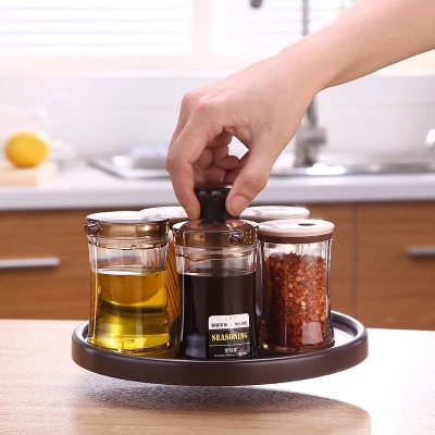 Kitchen's new creative contains jar, sauce and vinegar container combo set plastic contains box with sauce bottle complimentary custom made