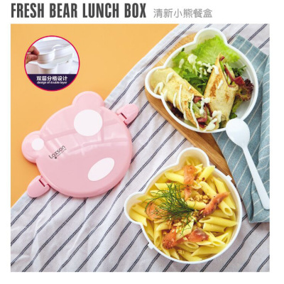 Creative new cartoon lunch box gift plastic baby sealed fruit box zero food box custom LOGO