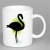 Flamingo Discoloration Cup Heat Transfer Coating Coffee Cup Creative Ceramic Mug