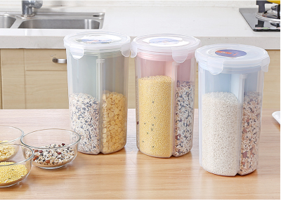 Kitchen Rotating Storage Tank Moisture-Proof Small Rice Bucket Rice Can Plastic Cereals Storage Box Dry Goods Storage Tank