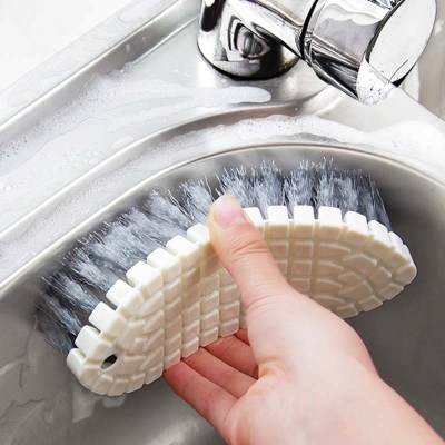 New flexible plastic cleaning brush household kitchen toilet cleaning corner brush plastic small brush wholesale