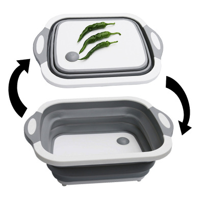 Folding Cutting Board Amazon New Multi-Functional Cutting Board Plastic Portable Folding Washing Basin Kitchen Sink Generation