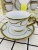 Gold-plated coffee cup and saucer coffee cup, high-grade ceramic cup, export cup and saucer