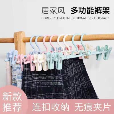 Multi-function antiskid plastic pants clip Nordic wind pure color pants clip multi-layer pants clip can be superposition