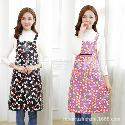 Kitchen Waterproof and Oilproof Apron Strap Korean Fashion Waterproof Adult Men's and Women's Work Clothes Apron Manufacturer