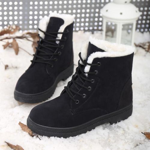 aliexpress hot sale winter snow boots women‘s plus size cotton shoes short warm women‘s ankle boots flat heel ankle boots korean style