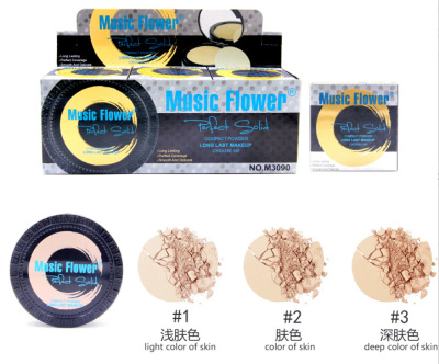 Music Flower Smooth Nude Makeup Powder Makeup Concealer Whitening Nourishing Moisturizing Dual Use Powder M3090